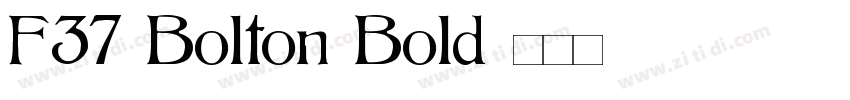 F37 Bolton Bold字体转换